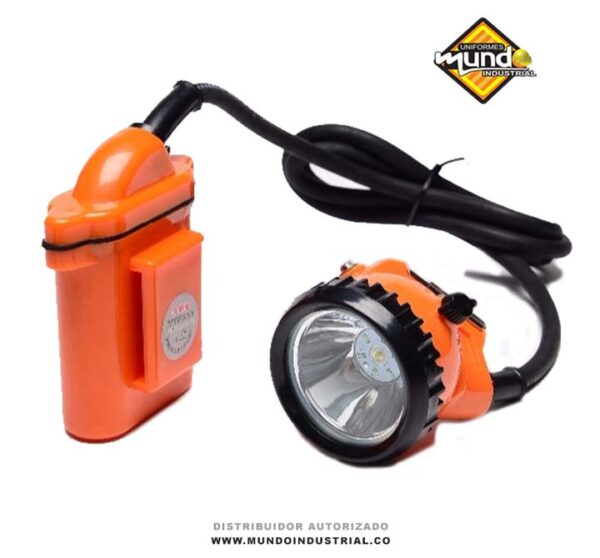 Linterna Minera Kl5 Naranja Recargable + cargador lámpara minera