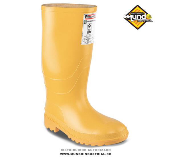 Botas de Caucho con punta acero amarilla Workman Safety Food Industry SP Pu