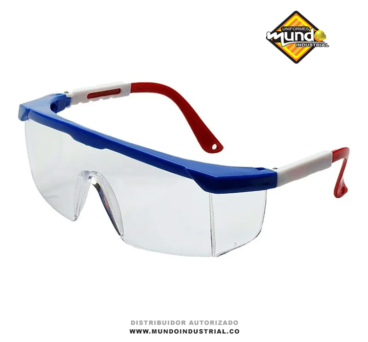 Gafas protección tricolor lente claro protección uv ajustables