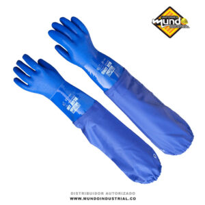 Guante blue long de PVC steelpro guantes resistentes a productos-químicos