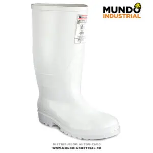 bota de caucho punta de acero workman safety food industry blanca 2022