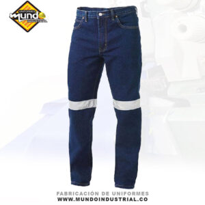 Jeans de trabajo con reflectivo jean de dotación industrial