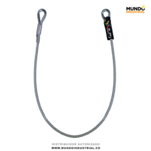 Anclaje portátil 2 argollas cable de acero