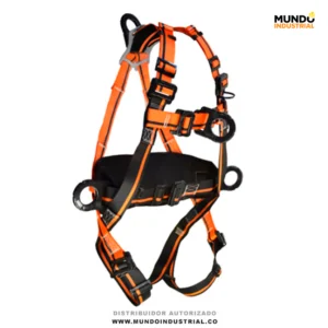 Arnés dieléctrico 4 argollas con faja lumbar modelo tipo H