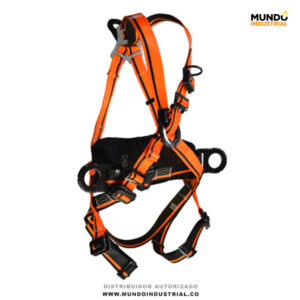 Arnés Dieléctrico 4 argollas modelo en X con faja lumbar