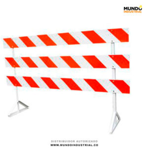 Barricada metálica con reflectivo grado ingenieria 240x150cm
