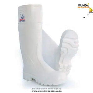 Bota caucho Blanca con Puntera Track
