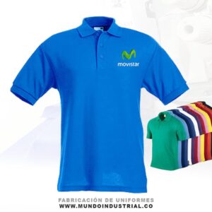 Camiseta tipo polo con bordado personalizado para uniformes