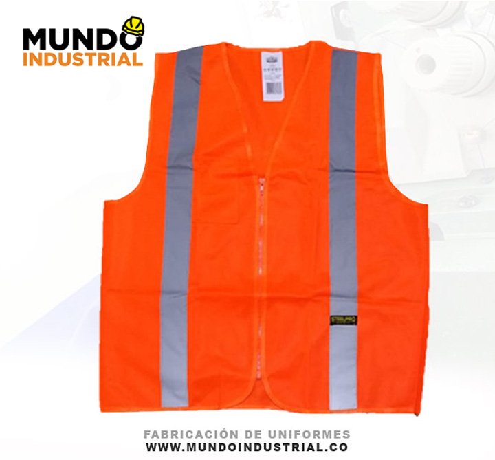 Chaleco reflectivo fluorescente alta visibilidad