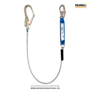 Eslinga de tención en cable de acero y absorbedor de impacto