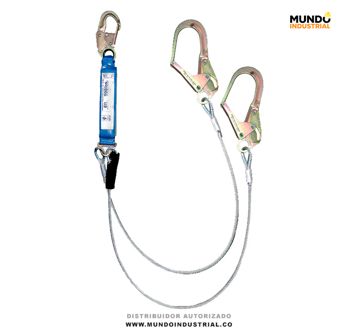 Eslinga en Y de tención de caídas en cable de acero