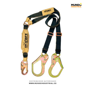 Eslinga en Y en kevlar con absorbedor y argolla en reata