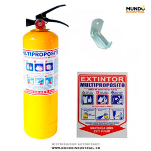 Extintor Multipropósito ABC con Soporte de Pared Y Señal