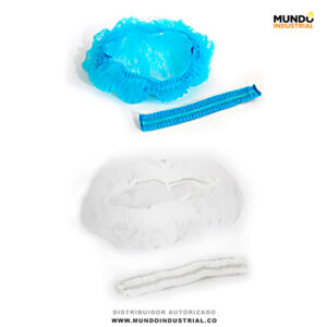 Gorro desechable tipo oruga Azul y Blanco