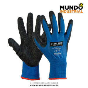 Guantes multiflex poliester latex steelpro safety