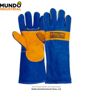 Guantes para soldar largos con refuerzo en gatillo