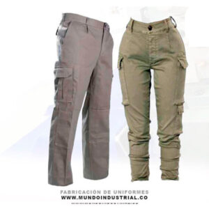 Pantalón tipo camuflado en dril para hombre y mujer