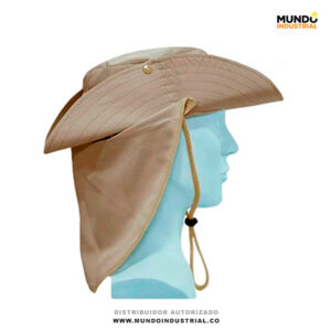 Sombrero Tipo Safari en dril con solapa y cordón