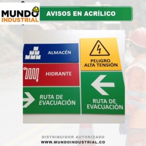 Avisos en Acrílico señalización industrial