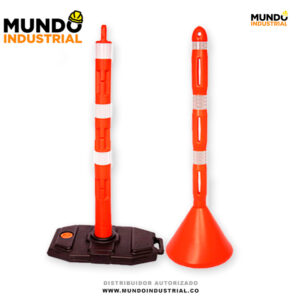 Baliza tipo Alien de Señalización Vial Tubular base Naranja o Negra