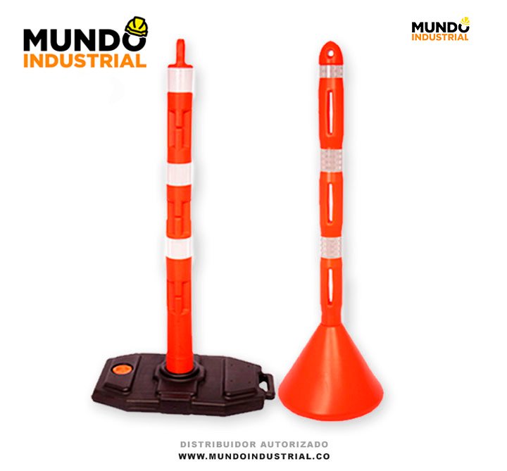 Baliza tipo Alien de Señalización Vial Tubular base Naranja o Negra