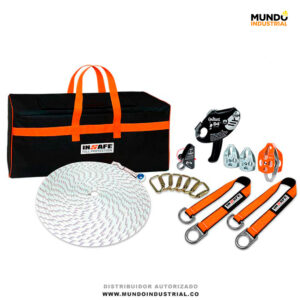kit de rescate industrial para trabajo vertical y espacios confinados