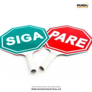 Paleta pare y siga plástica señalizadora 30 cm