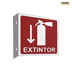 aviso en acrílico para extintores