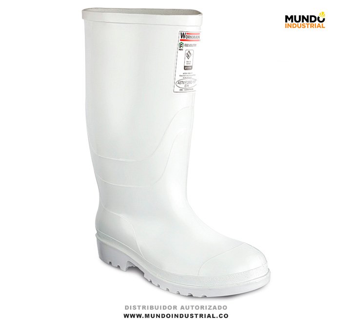Bota Workman Food Industry PVC Blanca Sin Punta de Seguridad
